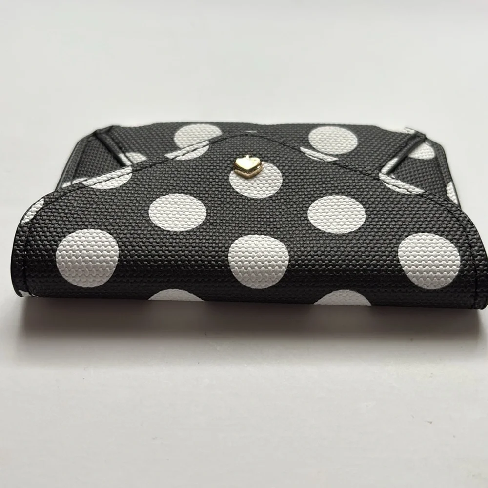 Kate Spade LIMITED EDITION Black and White Polka Dot Envelope Card Case